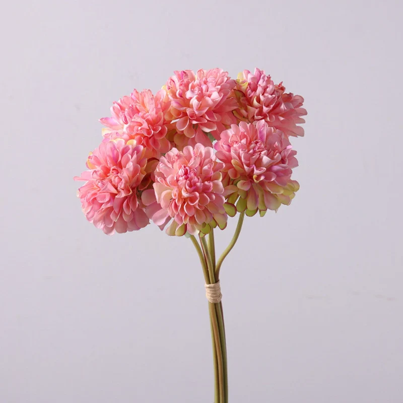 Chrysanthemen Kunstblumen Strauss, 40 cm Seidenblumen Bouquet, Hochwertige Deko Blumen für Vase, Landhausstil, Hochzeit