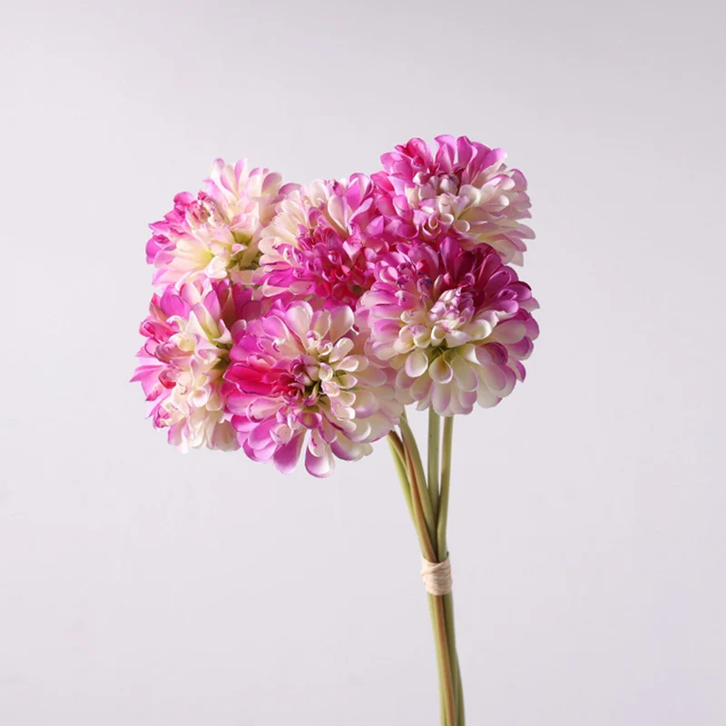 Chrysanthemen Kunstblumen Strauss, 40 cm Seidenblumen Bouquet, Hochwertige Deko Blumen für Vase, Landhausstil, Hochzeit