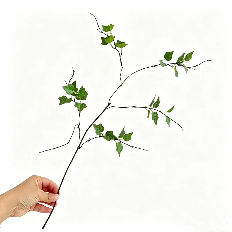 Künstliche Efeu-Zweige 58 cm, realistische Optik, grün/grau/gelb/rot, ideal für Hochzeiten, Cafés, Wohnräume, Dekoration