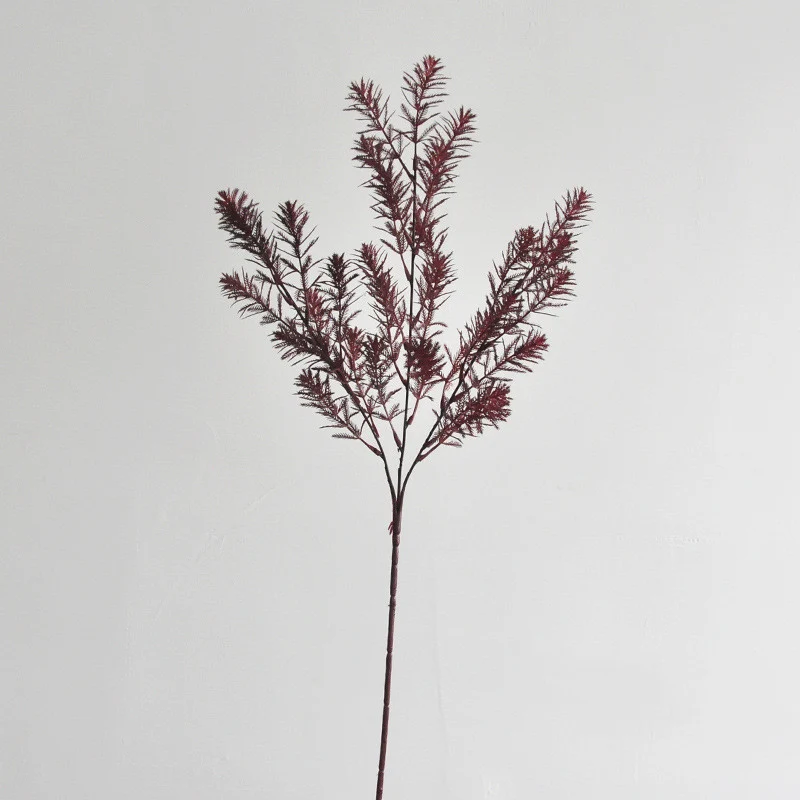 Künstlicher Araukarienzweig 68 cm, Herbstliche Kunstpflanze, Täuschend echter Dekozweig für Vase, Hochzeit, Floristik, Grabschmuck