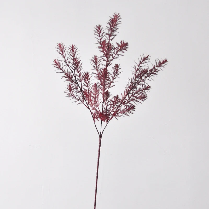 Künstlicher Araukarienzweig 68 cm, Herbstliche Kunstpflanze, Täuschend echter Dekozweig für Vase, Hochzeit, Floristik, Grabschmuck