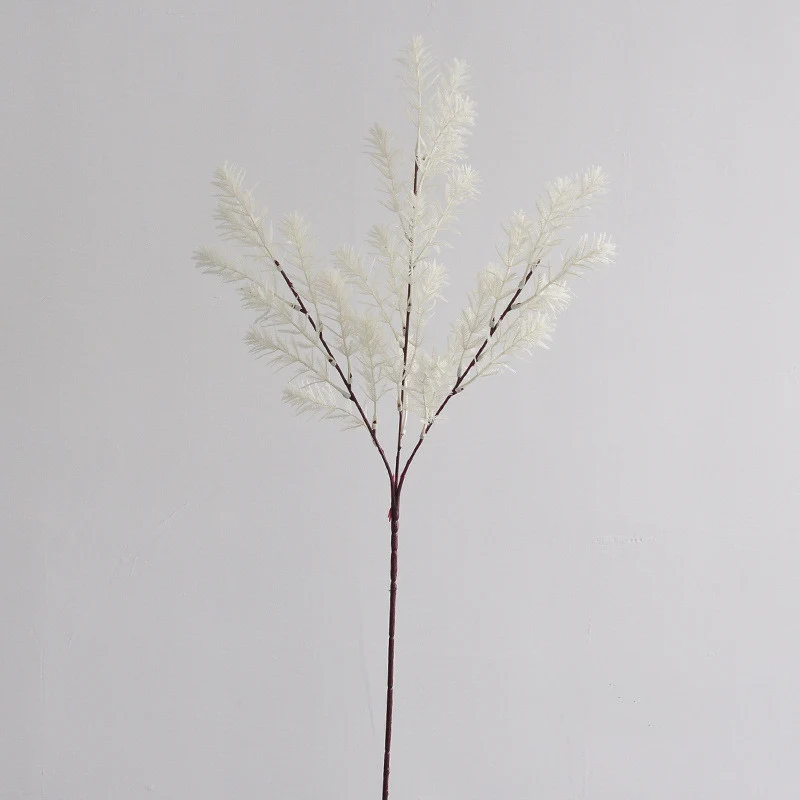 Künstlicher Araukarienzweig 68 cm, Herbstliche Kunstpflanze, Täuschend echter Dekozweig für Vase, Hochzeit, Floristik, Grabschmuck