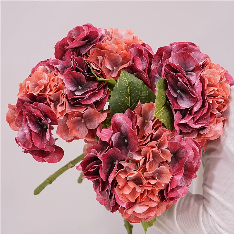 Real-Touch Hortensie, 20" hoch, 9" Durchmesser, perfekte Deko für Hochzeiten, Cafés, Einzelhandel, langlebig und pflegeleicht