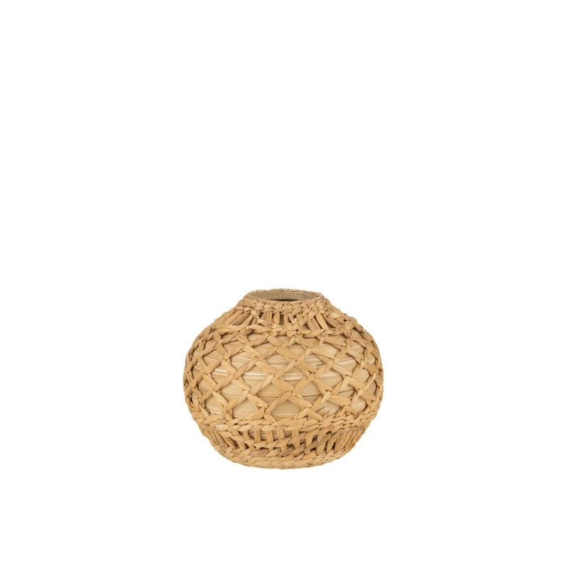Vase Wicker, Natur, mittel, Ø 25,5 cm