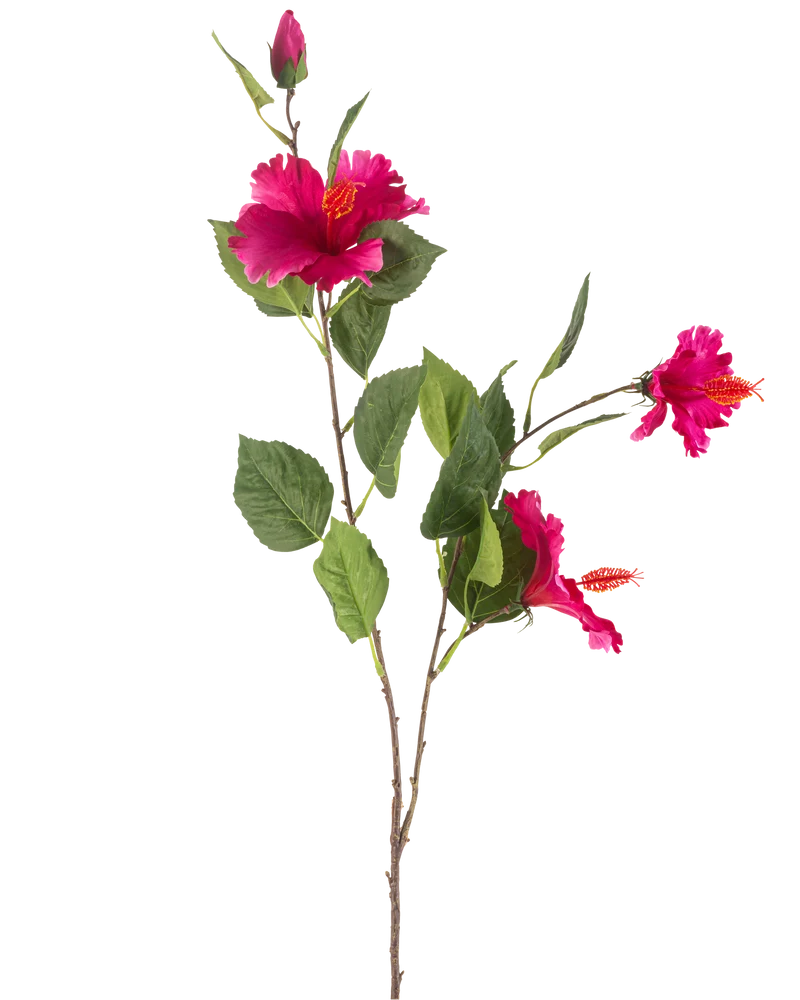 Künstliche Blume Hibiskus 89 cm fuchsie