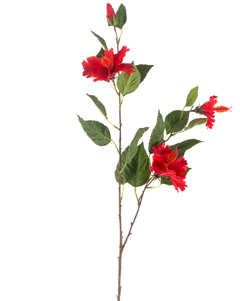 Künstliche Blume Hibiskus 89 cm rot