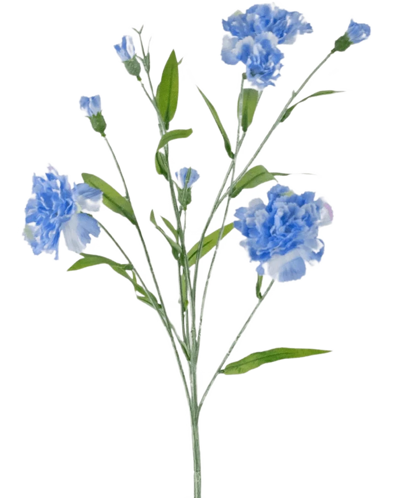 Künstliche Blume Nelkenbüschel 70 cm blau