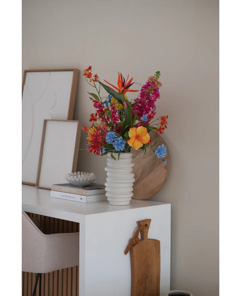 Künstliche Blume Nelkenbüschel 70 cm blau