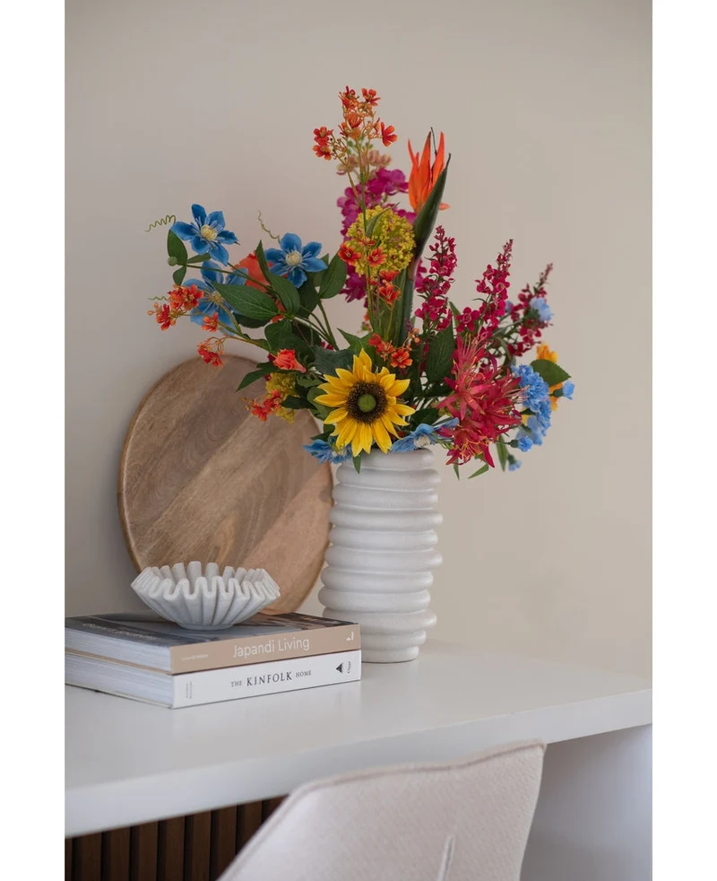 Künstliche Blume Nelkenbüschel 70 cm blau
