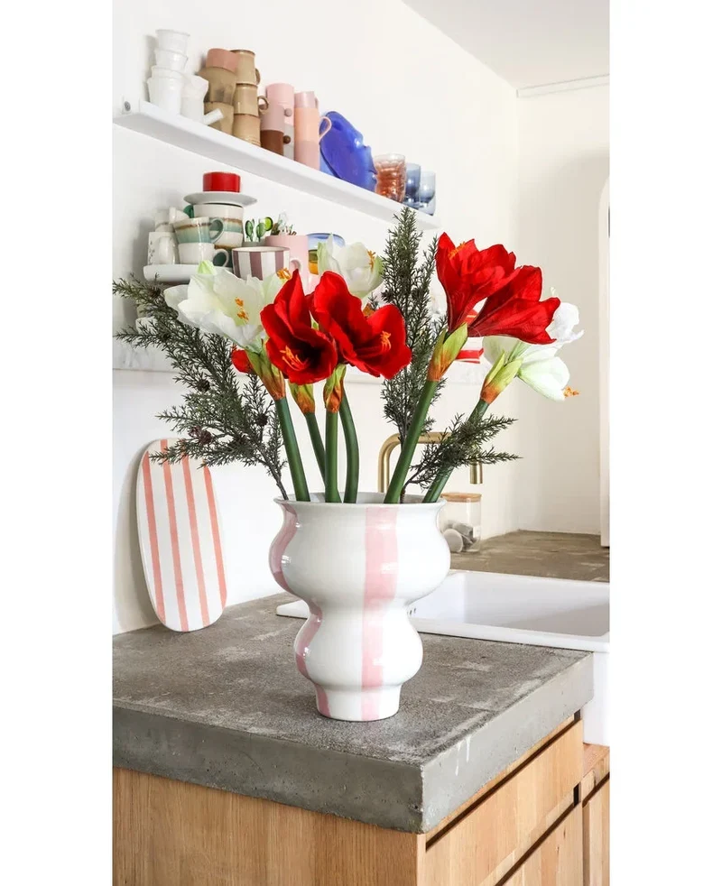 Künstliche Blume Amaryllis rot 36 cm