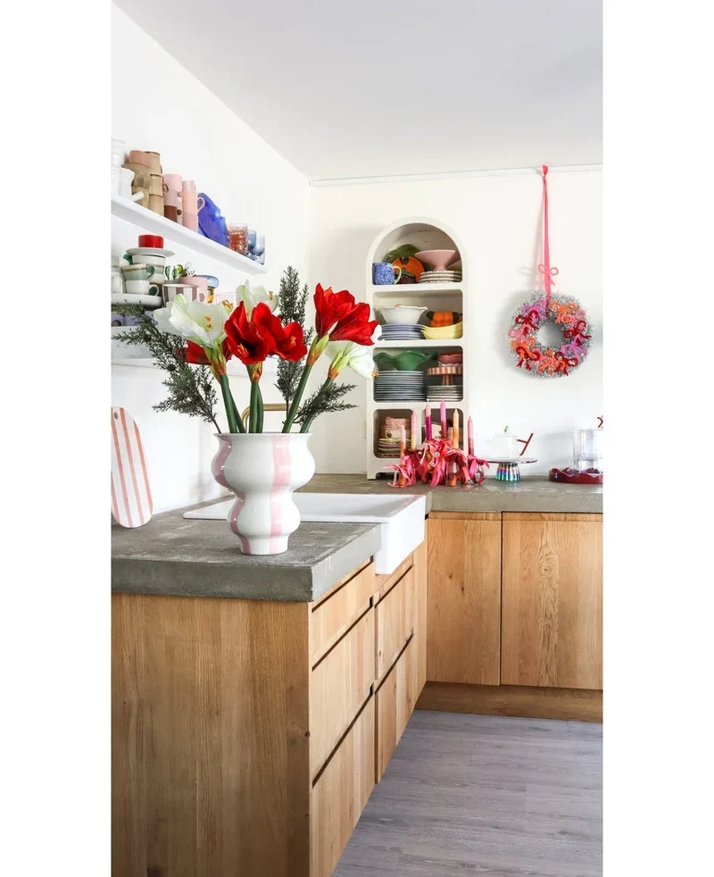 Künstliche Blume Amaryllis rot 36 cm