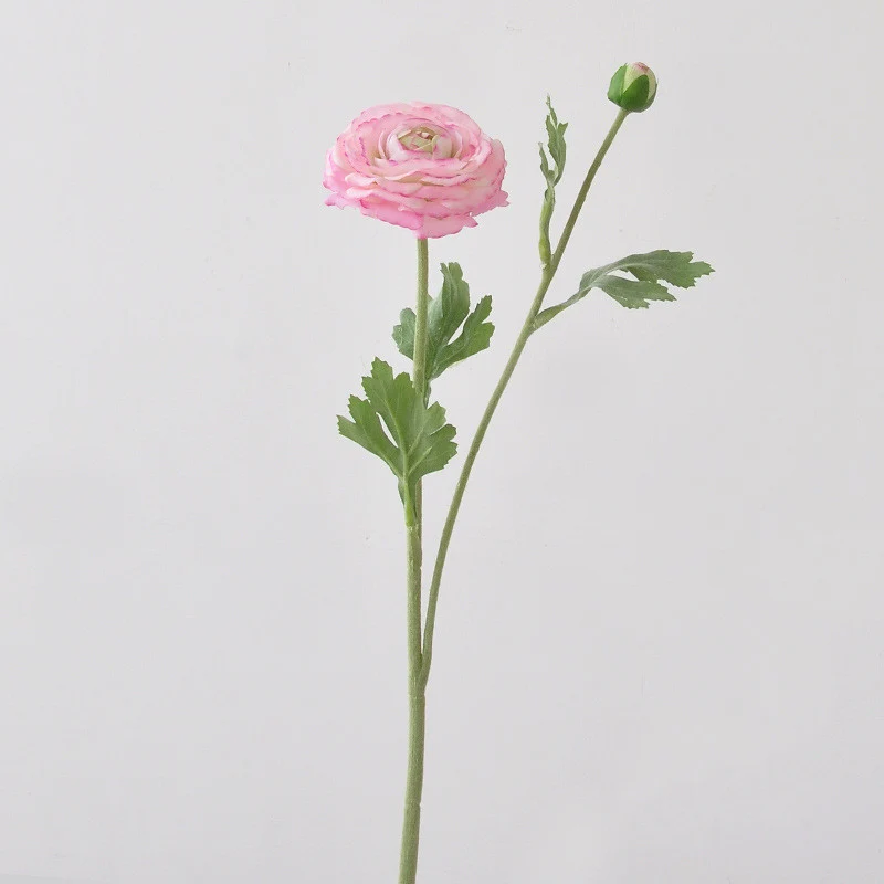 Ranunkel-Kunstblume mit Real-Touch – 48 cm, flexibler Stiel – täuschend echte Premium-Blüte für Vase & Hochzeitsdeko