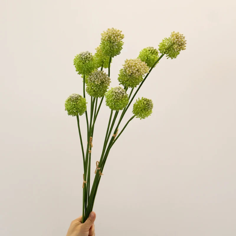Allium Kunstblume 2er Set, 70cm Zierlauch Stiel, Naturgetreue Pusteblume, Hochwertige Kunstpflanze für Vase, Hochzeit, Floristik & Deko