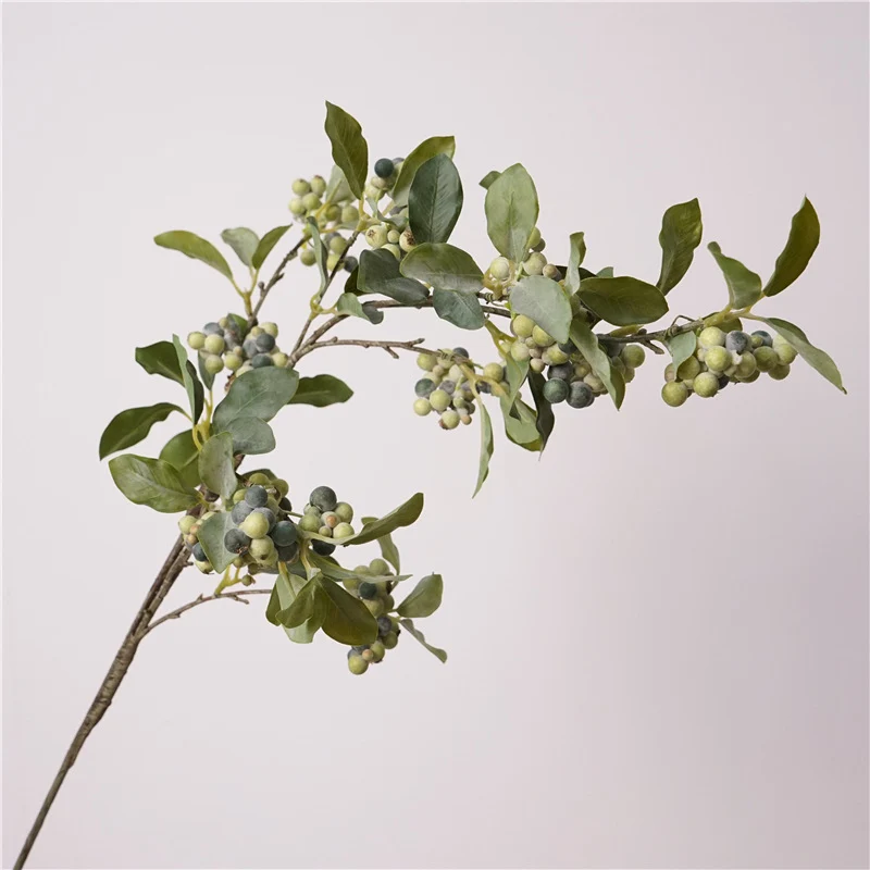 Künstlicher Ilex-Zweig 88 cm, Täuschend echter Beeren-Ast für hohe Vasen, langlebige Deko für Floristik, Hochzeit & Gastronomie, in 3 Farben