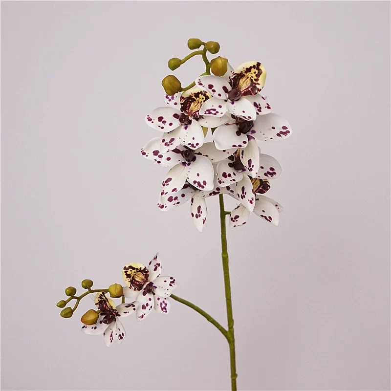 Künstlicher Orchideenzweig 87 cm | Real Touch | 18 Blüten | Kunstblume für Bodenvase, Hochzeit & Eventfloristik
