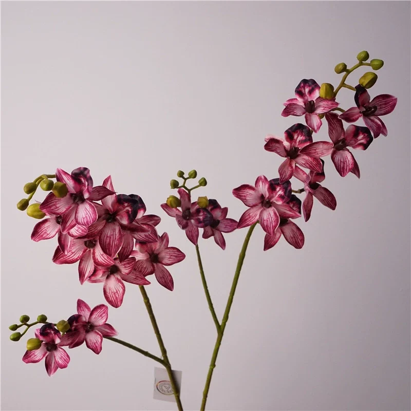 Künstlicher Orchideenzweig 87 cm | Real Touch | 18 Blüten | Kunstblume für Bodenvase, Hochzeit & Eventfloristik