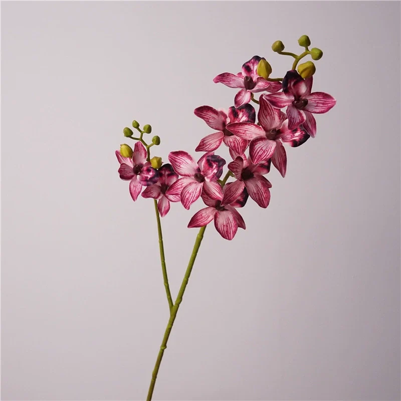 Künstlicher Orchideenzweig 87 cm | Real Touch | 18 Blüten | Kunstblume für Bodenvase, Hochzeit & Eventfloristik