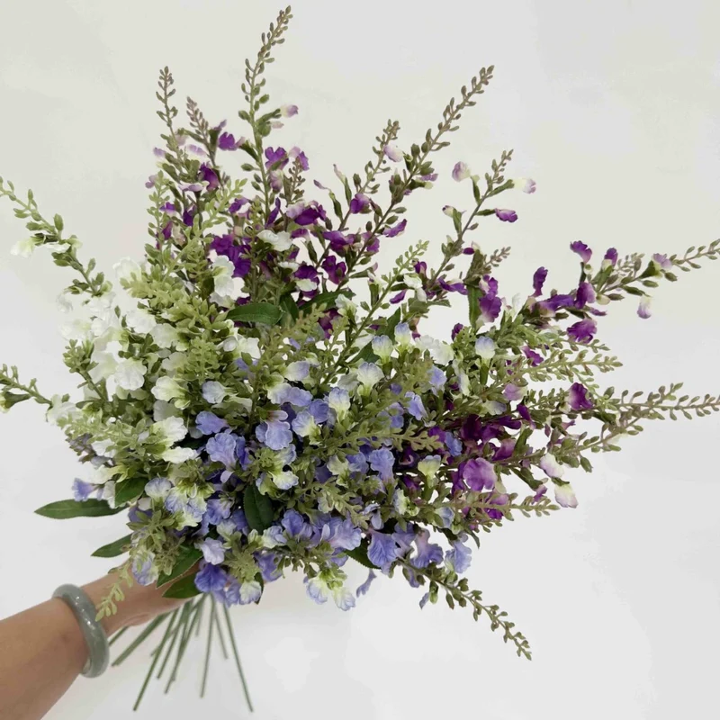 Künstlicher Ziersalbei 66 cm | Täuschend Echter Dekozweig | Kunstblume für Vase, Hochzeit & Gastronomie