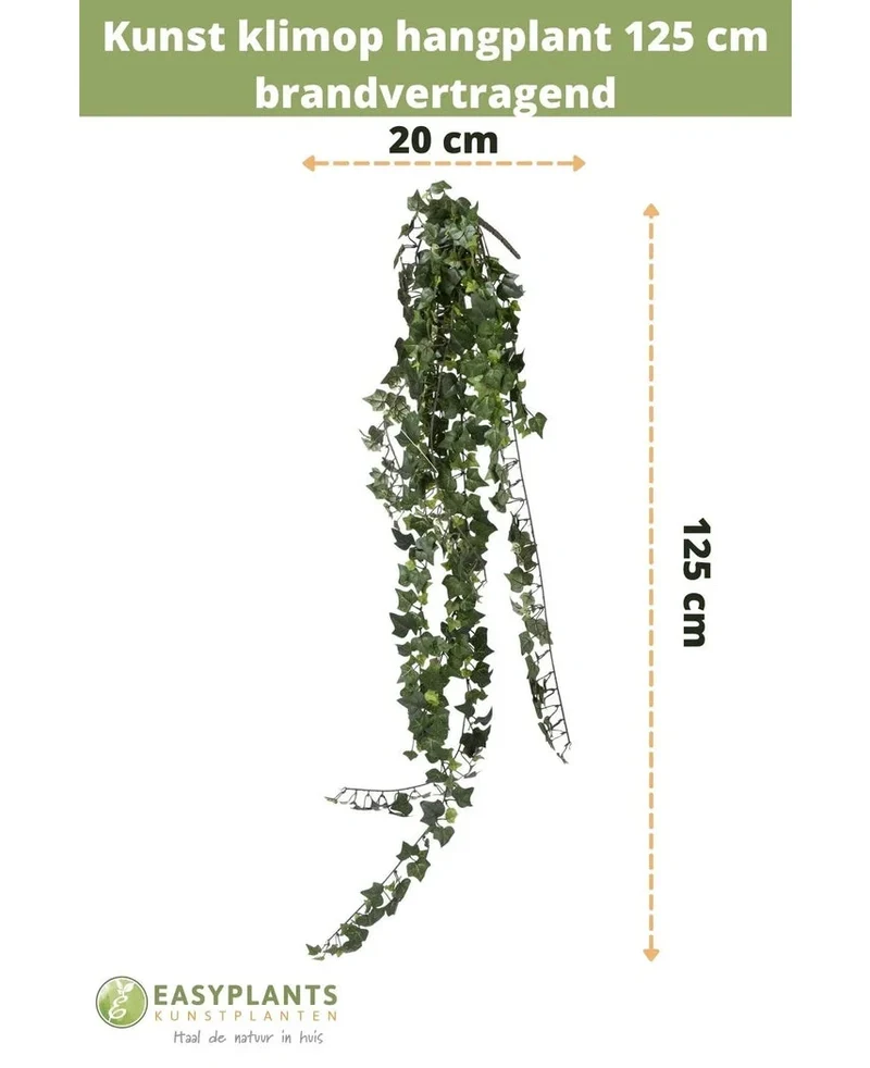 Künstliche Efeu-Hängepflanze 125 cm feuerhemmend