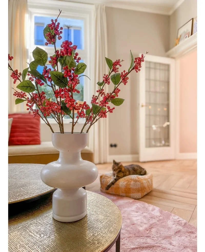 Künstlicher Zweig Beeren 64 cm rosa