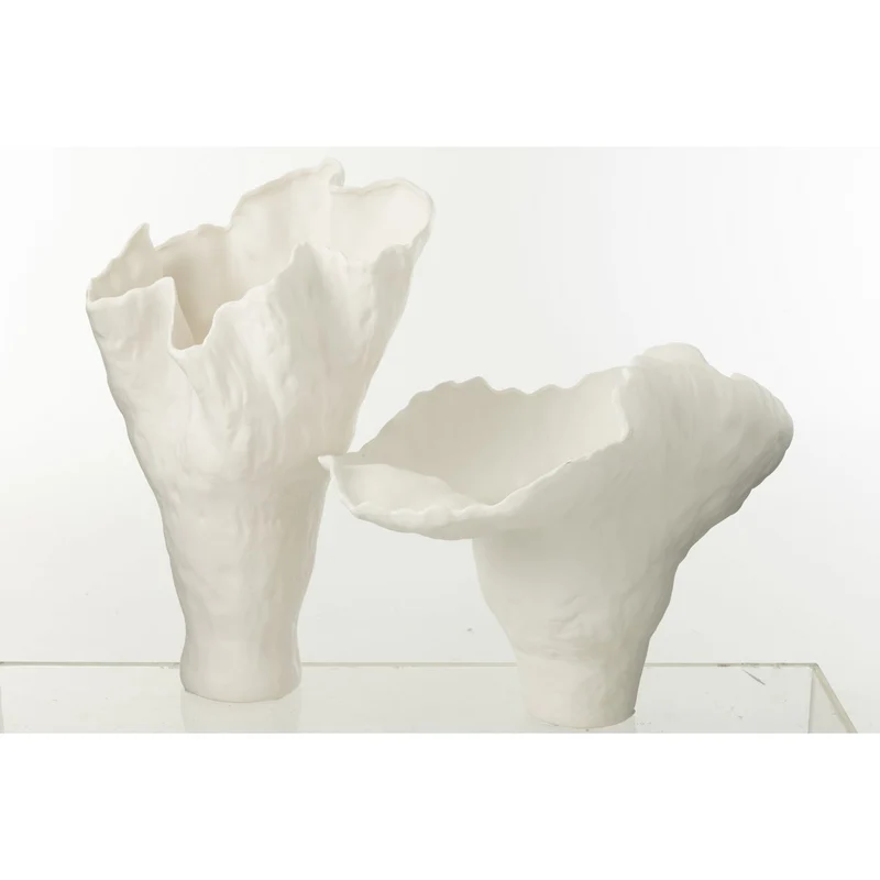 Vase Corolla – Keramik in Weiß, großzügige Form