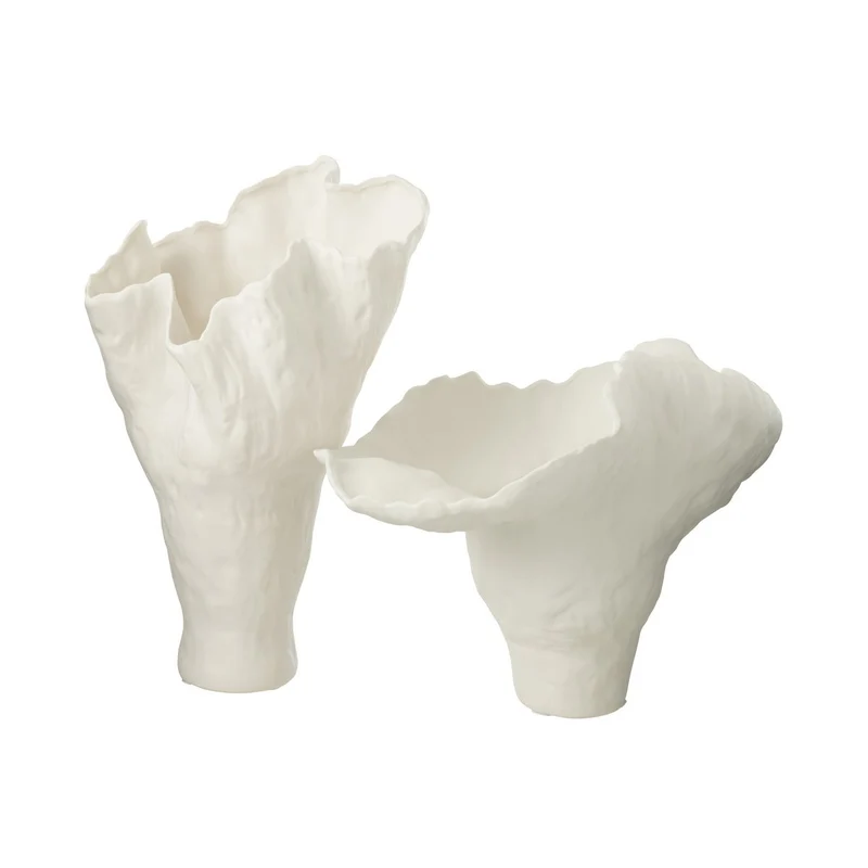 Vase Corolla – Keramik in Weiß, großzügige Form