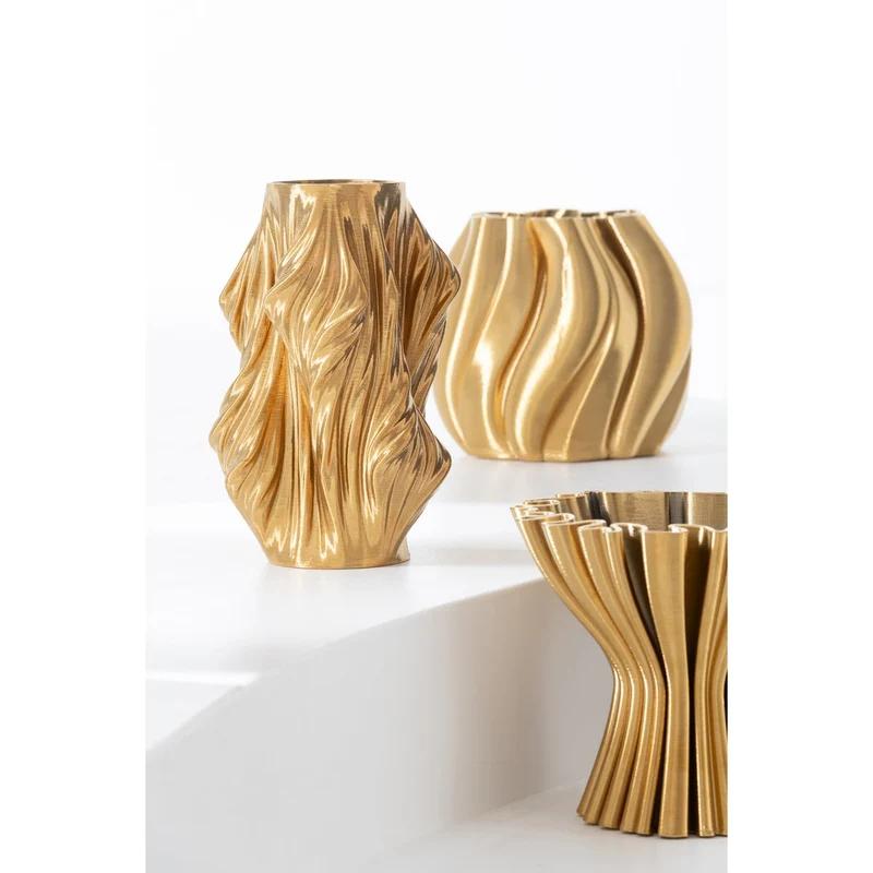 Vase in Gold – edles Porzellan, großformatig