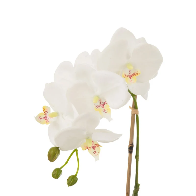 Orchidee im Topf – Kunstpflanze in Weiß