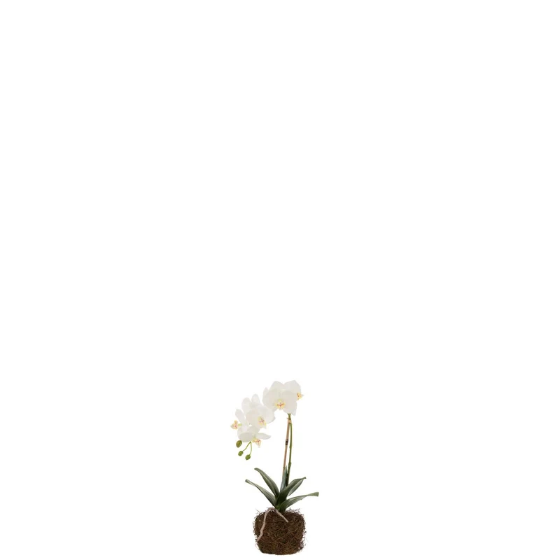 Orchidee im Topf – Kunstpflanze in Weiß