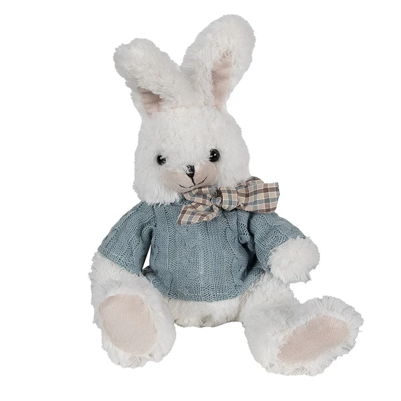 Deko-Kaninchen in Beige-Weiß