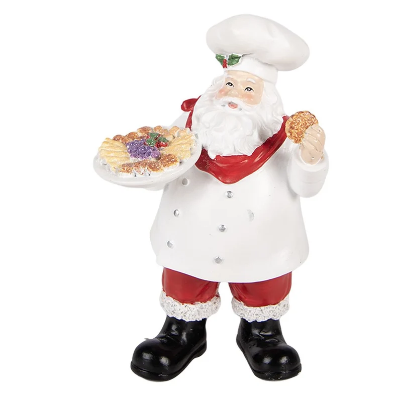 Weihnachtsmann-Statue in strahlendem Weiß