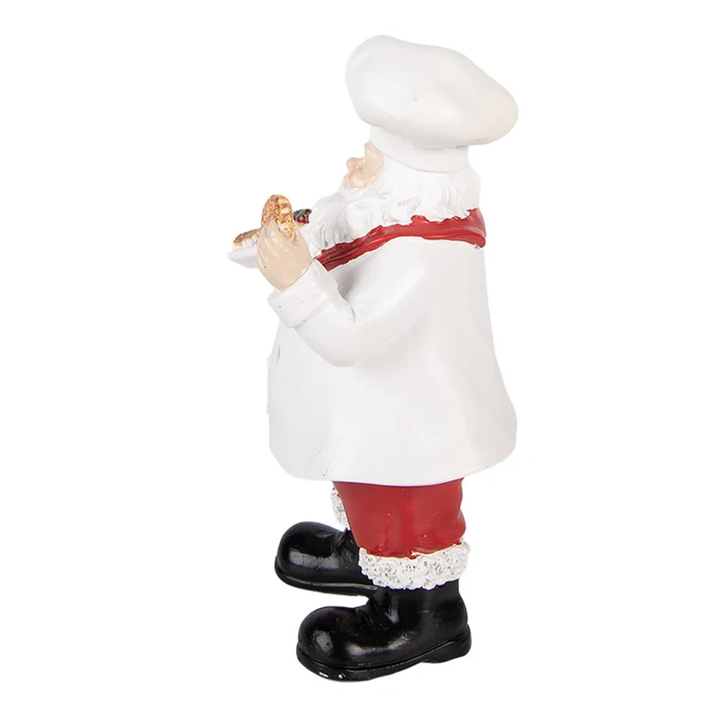 Weihnachtsmann-Statue in strahlendem Weiß