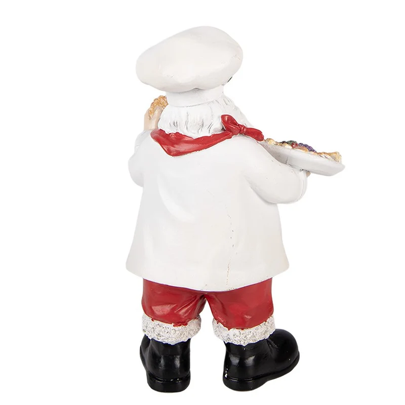 Weihnachtsmann-Statue in strahlendem Weiß