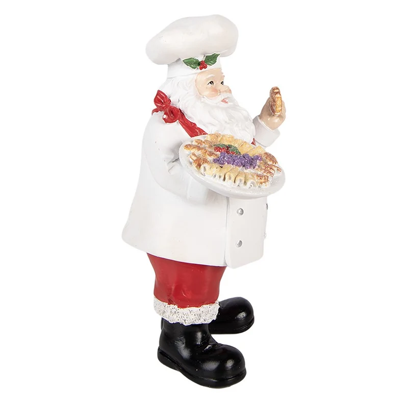 Weihnachtsmann-Statue in strahlendem Weiß