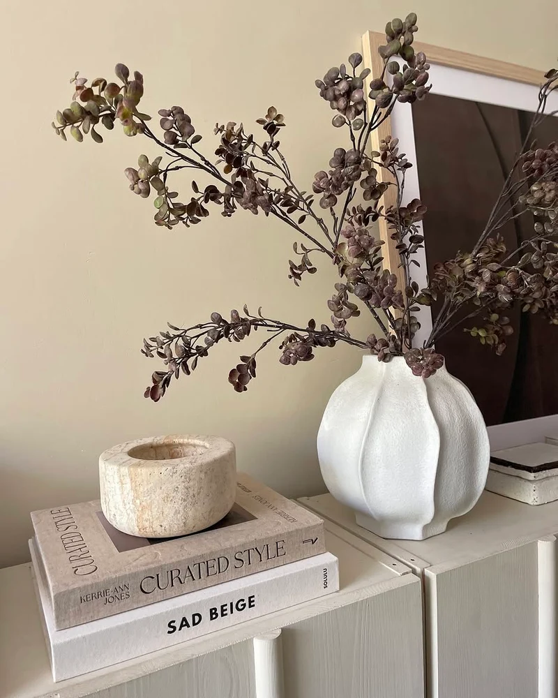 Kunsttak Eucalyptus bes 110 cm bruin