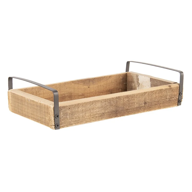 Tablett-Trio aus Holz - dreiteiliges Dekotablett-Set