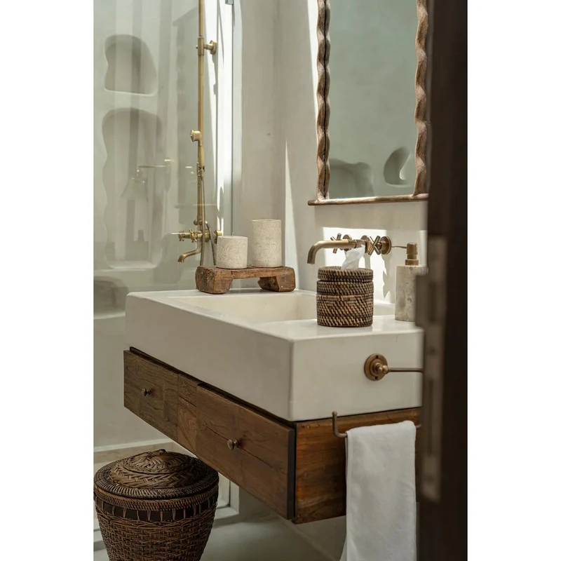 Tissue-Box im Kolonialstil - Naturbraun