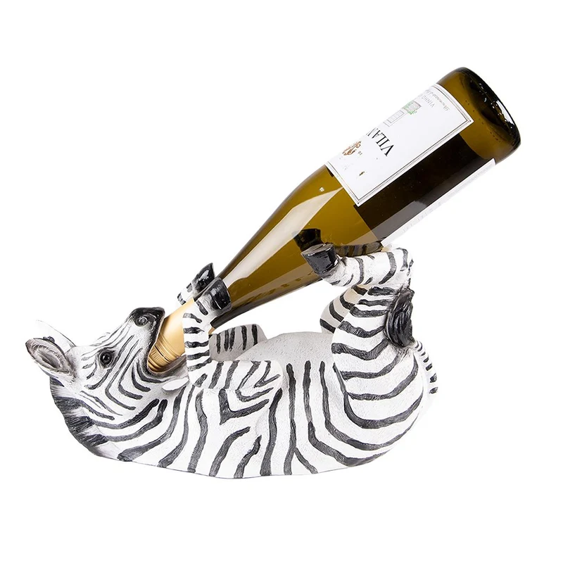 Weinregal Zebra in Schwarz-Weiß