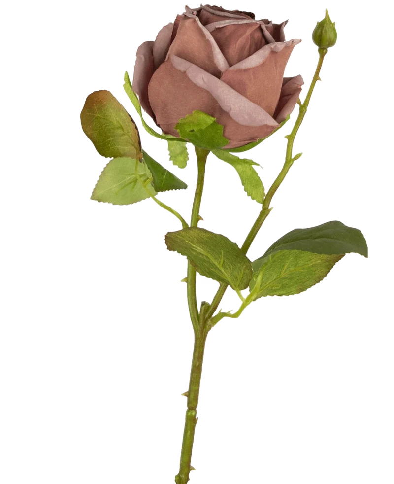 Künstliche Rose Deluxe 45 cm getrocknet lila