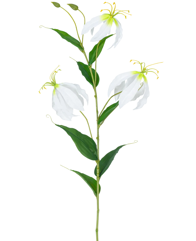 Künstliche Blume Gloriosa Real Touch Weiß 75 cm