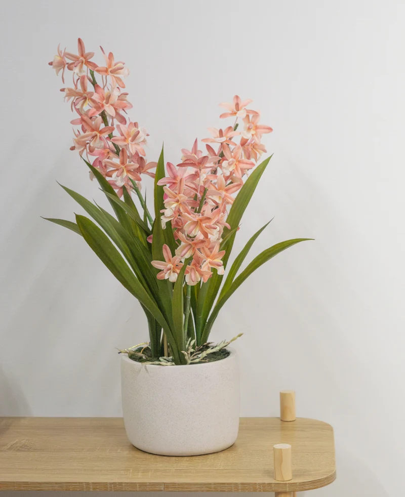 Kunstplant Cymbidium 58 cm roze
