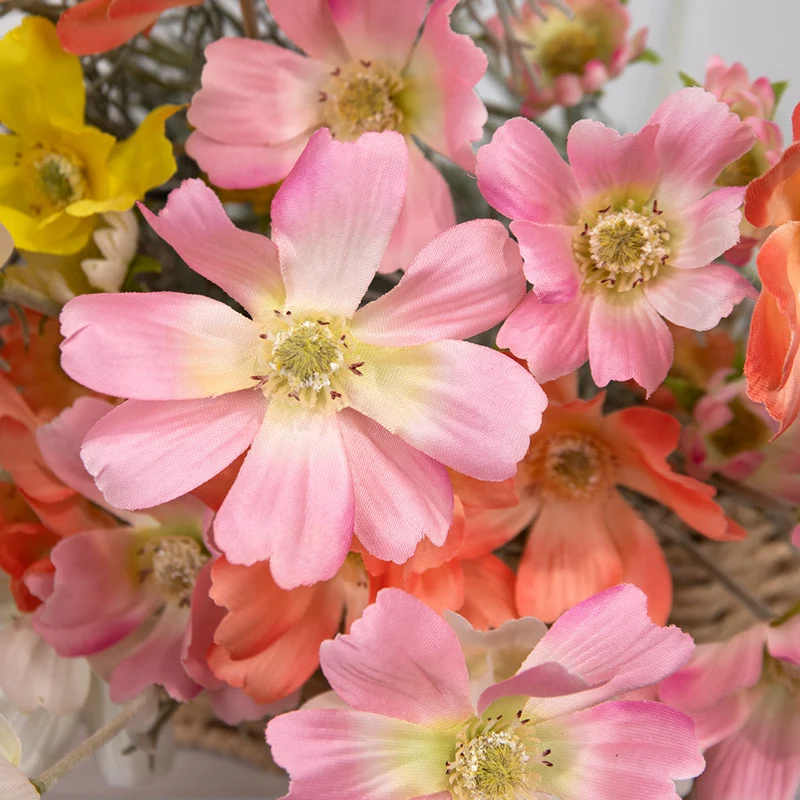 Künstliche Kunstblumen & Kosmos Pflanzen für Drinnen & Draußen – Stoffblumen Dekoration & Kunsthandwerk für Hochzeit, Bankett, Blumenparty, Zuhause, Hotel