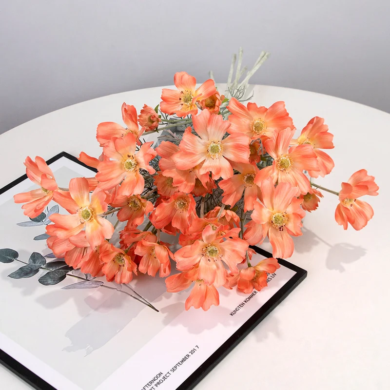 Künstliche Kunstblumen & Kosmos Pflanzen für Drinnen & Draußen – Stoffblumen Dekoration & Kunsthandwerk für Hochzeit, Bankett, Blumenparty, Zuhause, Hotel