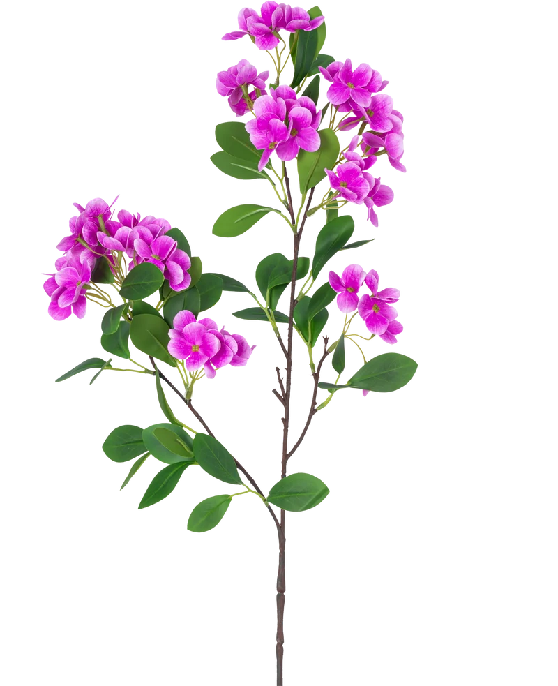 Künstliche Blume Schneeball Real Touch Lila 80 cm