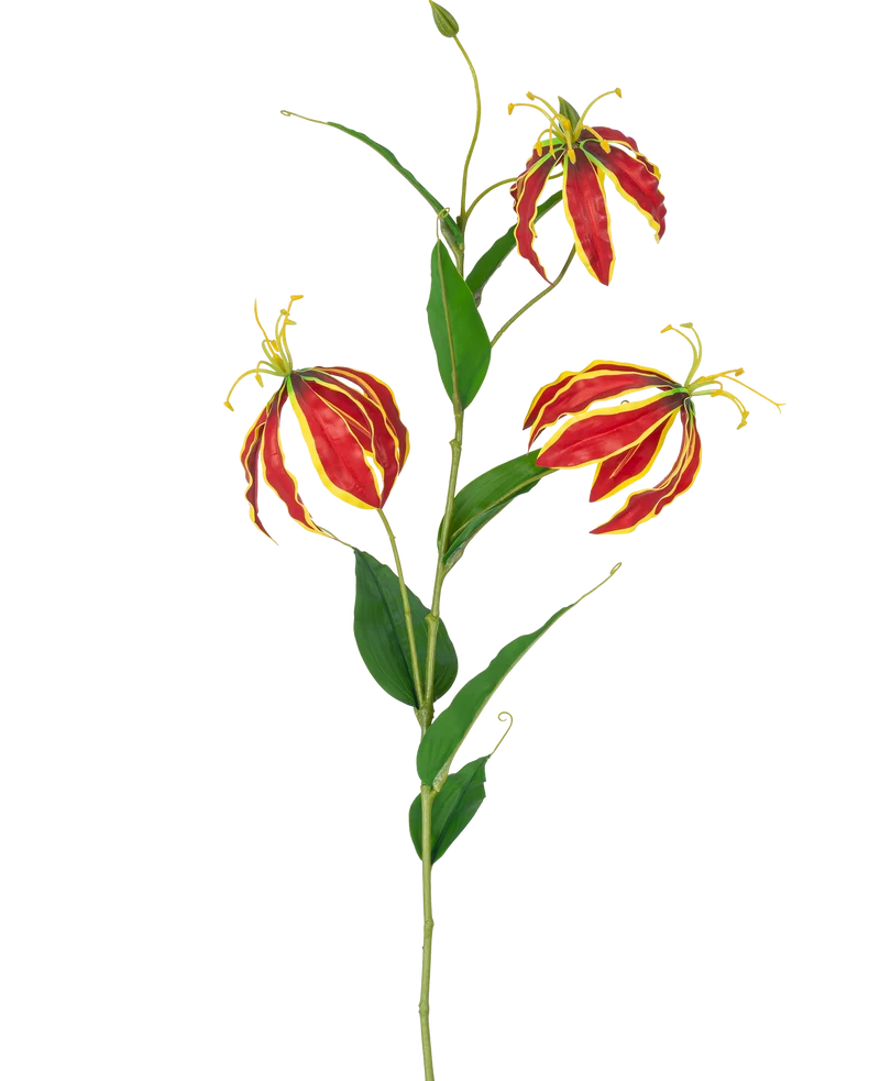 Künstliche Blume Gloriosa Real Touch Rot 75 cm