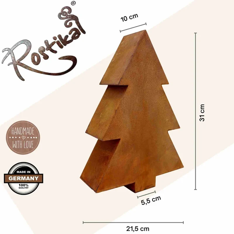3D-Tannenbaum aus Edelrost
