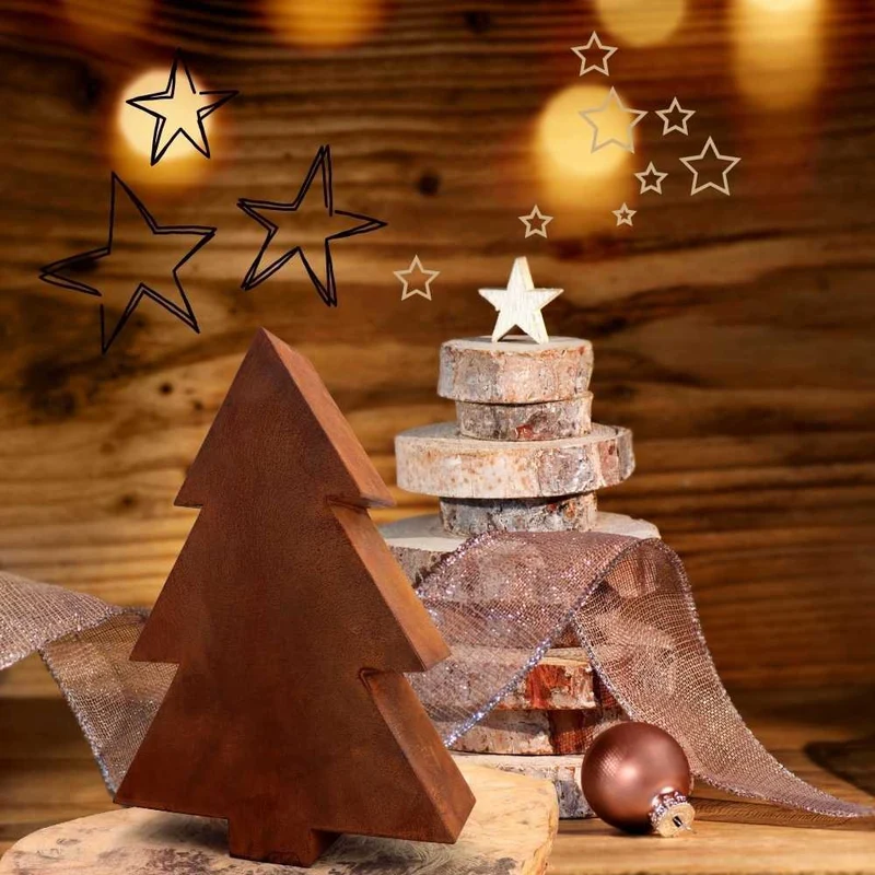 3D-Tannenbaum aus Edelrost