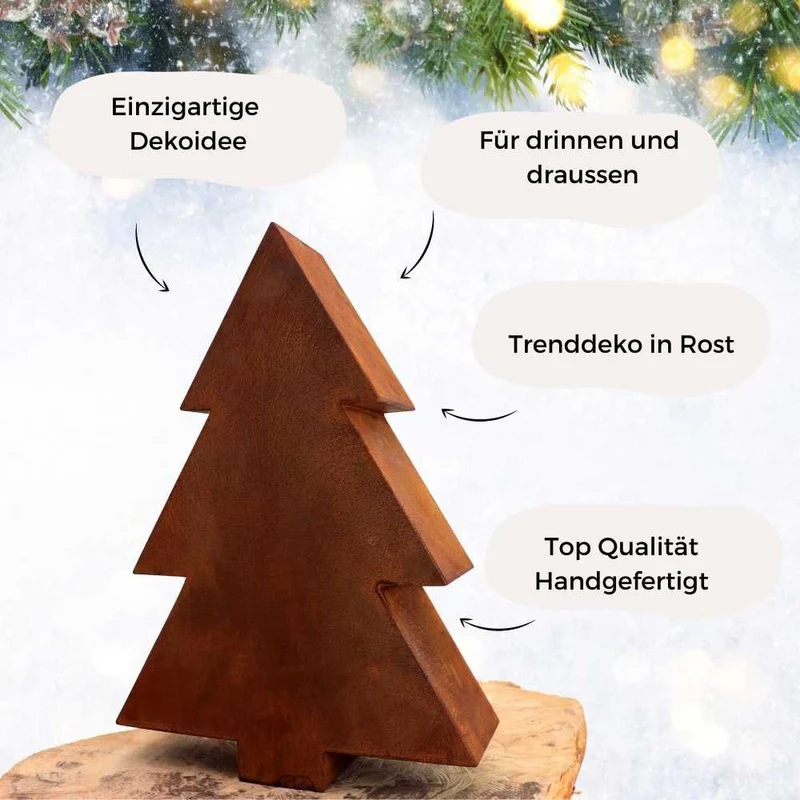 3D-Tannenbaum aus Edelrost