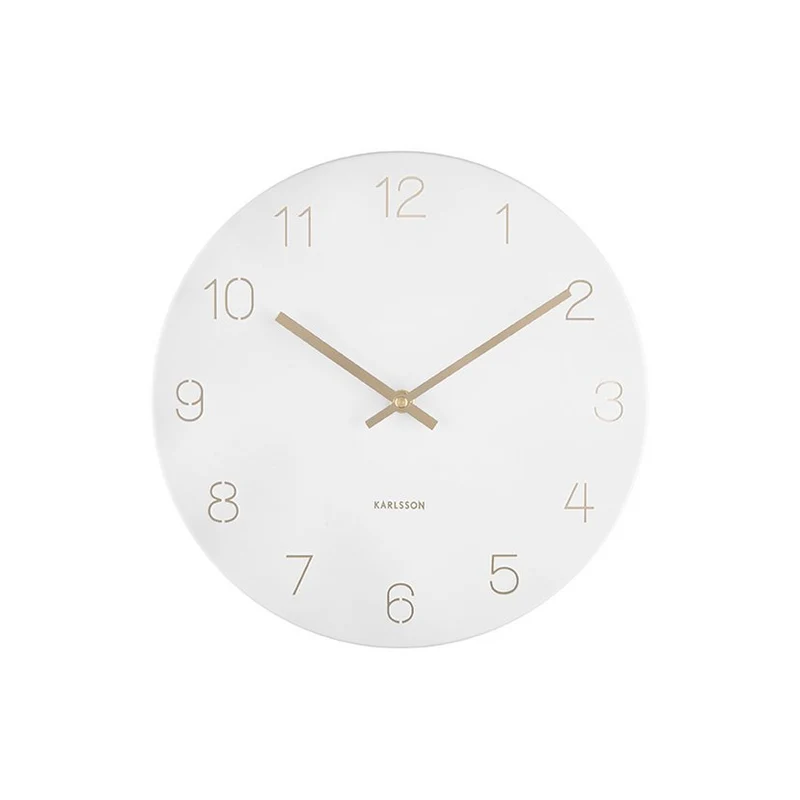 Wanduhr-Charm mit gravierten Zahlen, klein