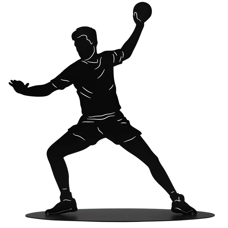 Gartenfigur Handballer aus Edelrost
